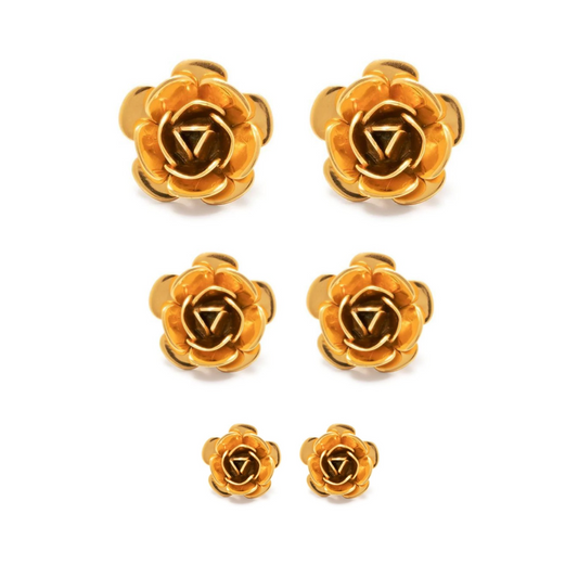 Rose stud earrings