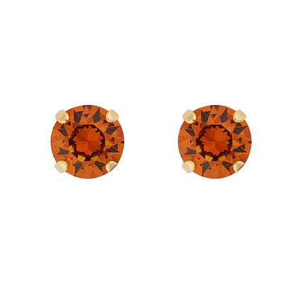 autumn color shades earrings, lobe earrings with brown swarovski