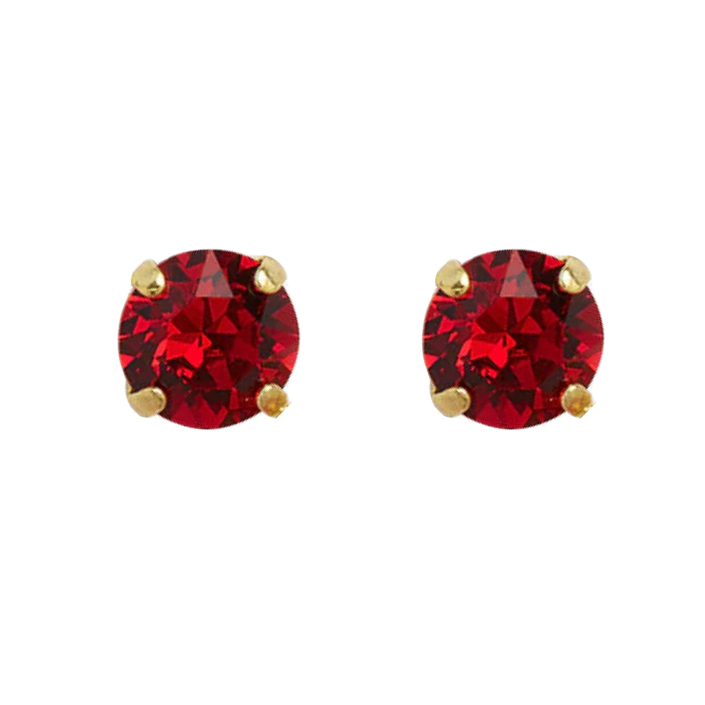 deep autumn color earrings with red swarovski crystal