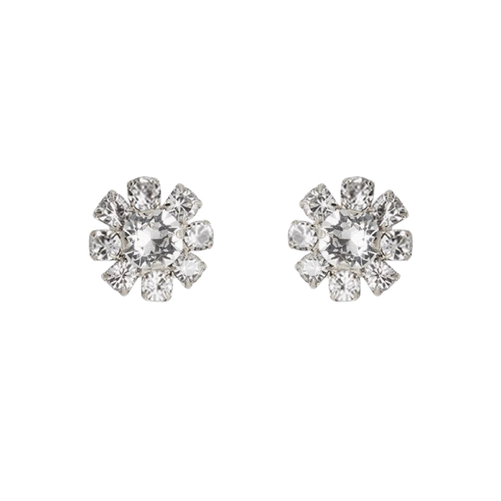 bridal stud earring with swarovski crystal