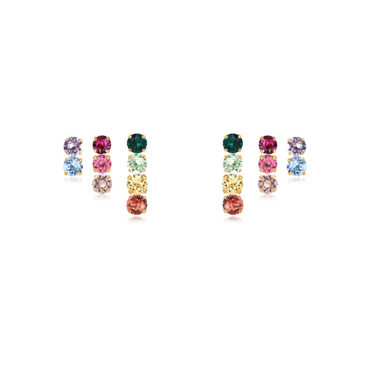 Set of Rainbow Waterfall Earrings