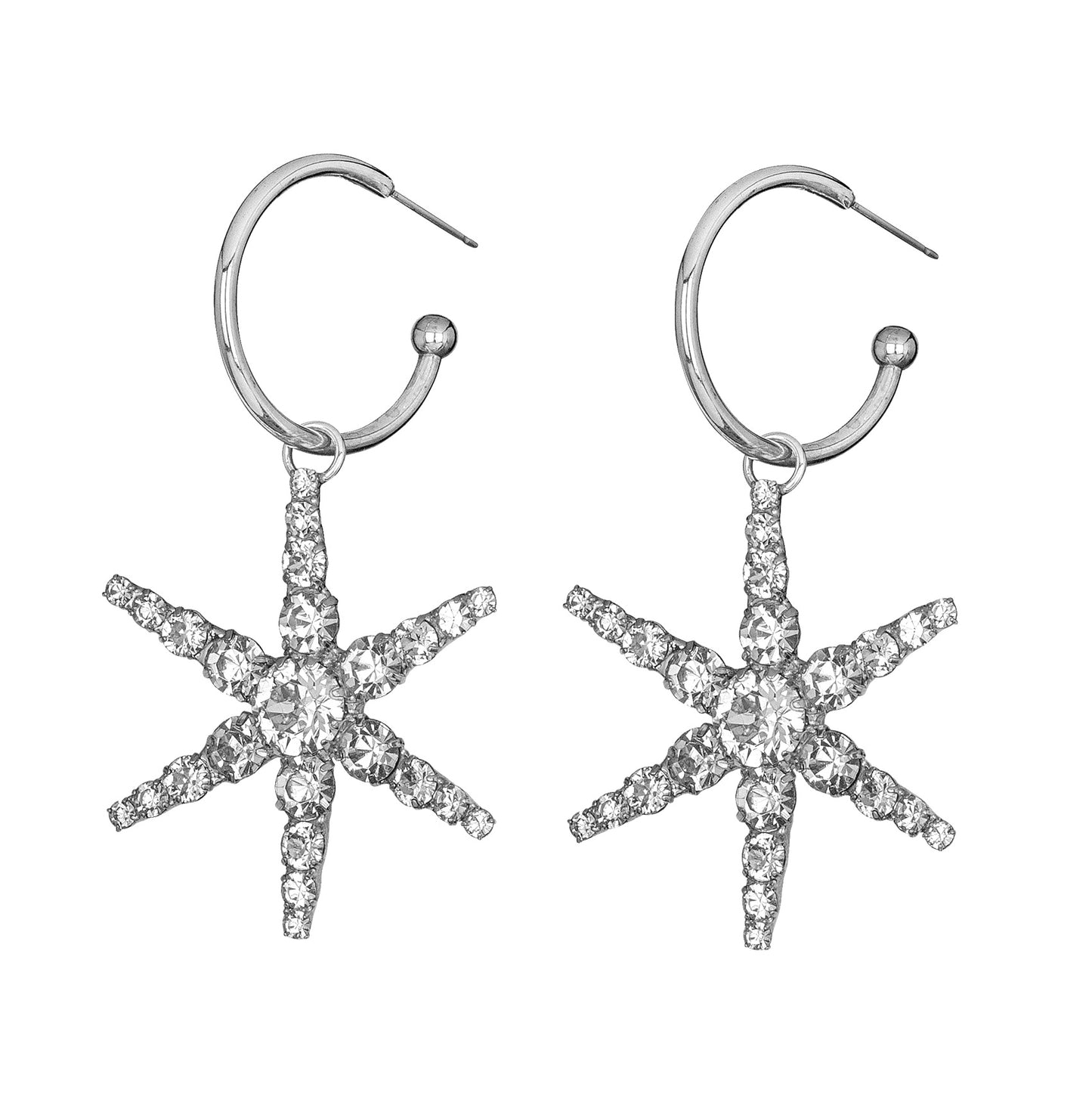 Aurora Circle earrings with stars 