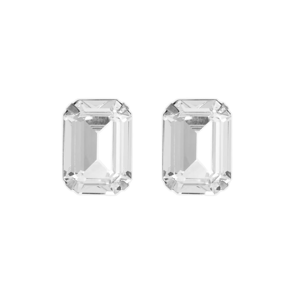 orecchini emerald cut da sposa argento