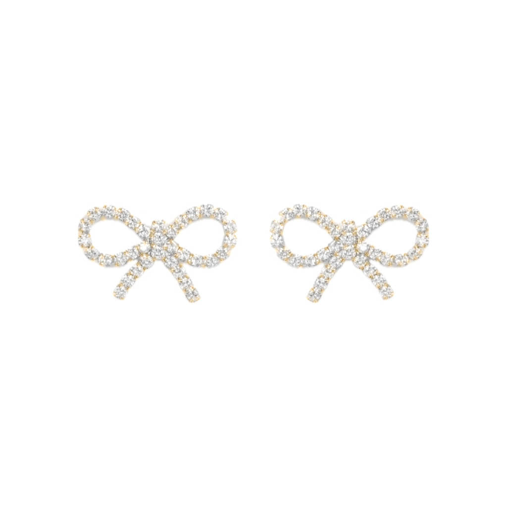 Mini Bow Pearl Bride Earrings