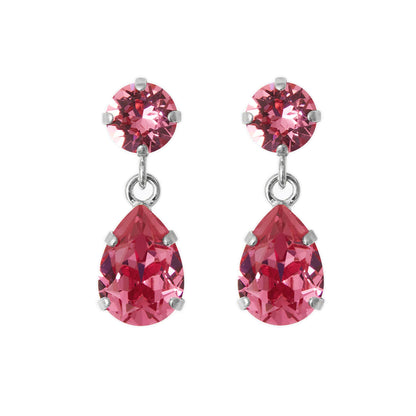 orecchini swarovski fucsia pendenti  con goccia