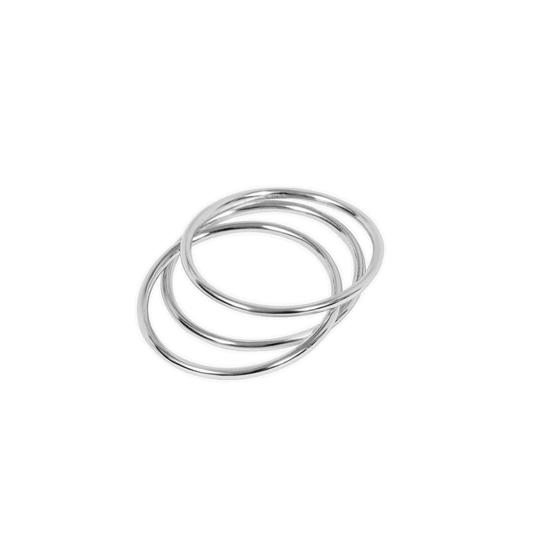 set anelli minimal ferma anello in argento 925