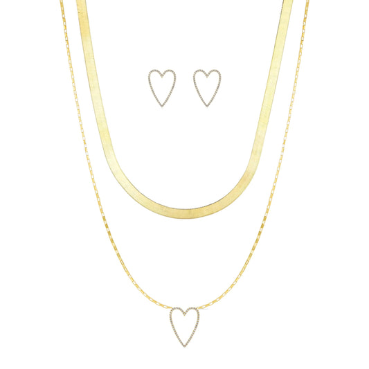 Bonheur Necklace and Earrings Set