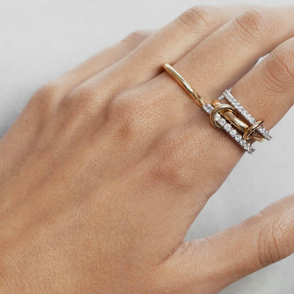 stackable ring in silver 925 and zirconia