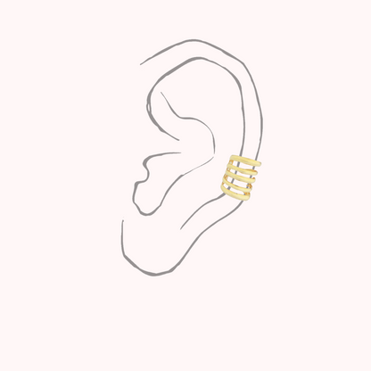 orecchini earcuff oro indossati