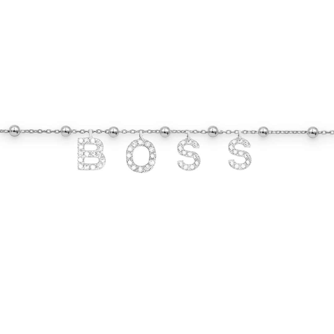 sterling silver bracelet with boss 