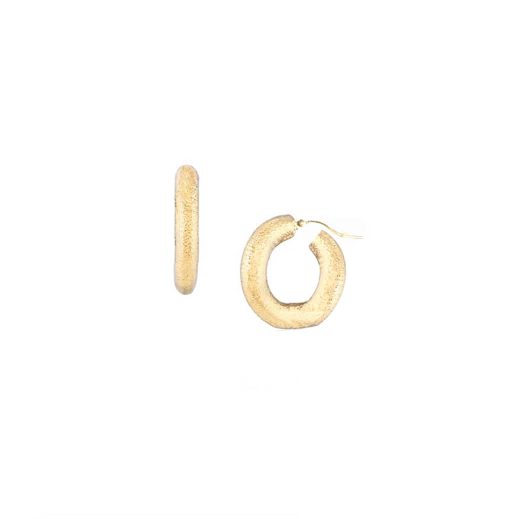 orecchini a cerchio diamantati anallergici in argento 925 con placcatura oro