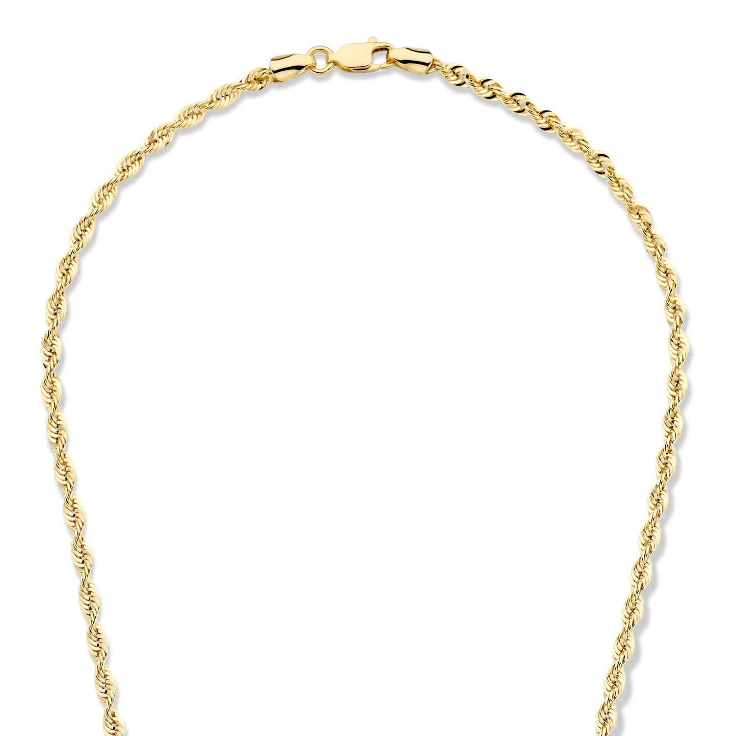 Collana fune oro in argento 925