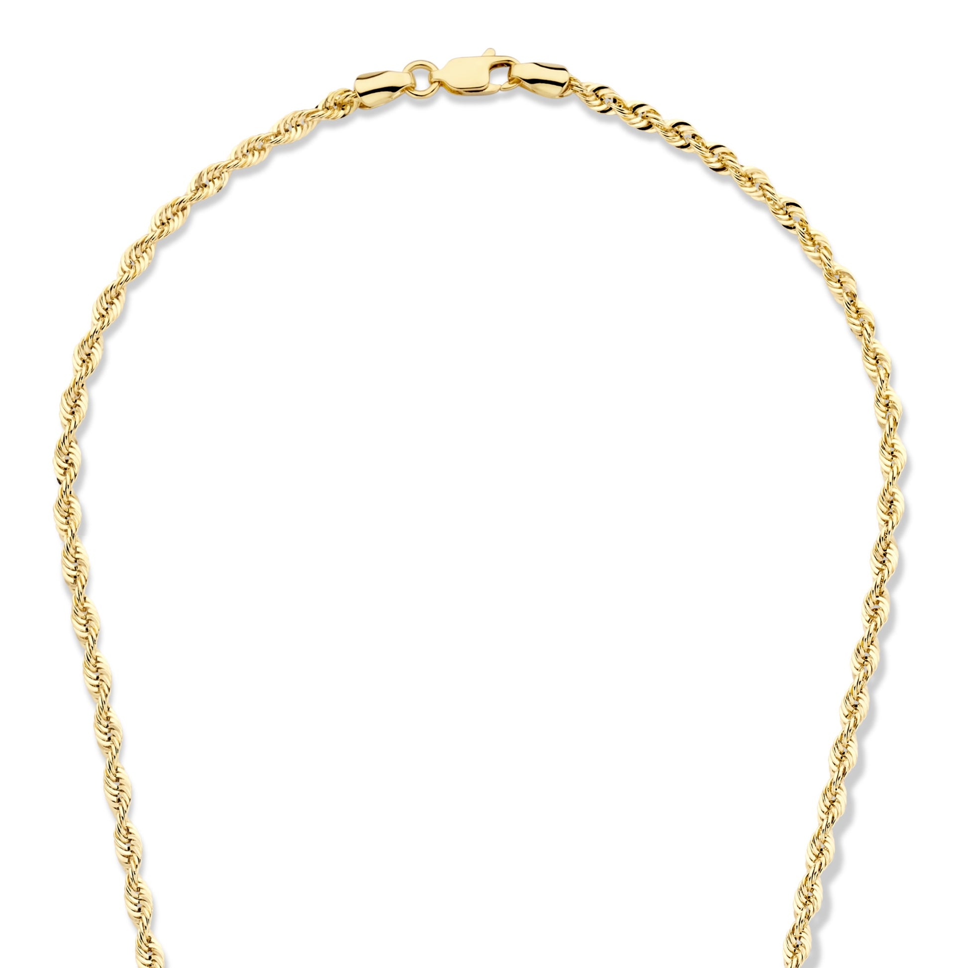 Collana fune oro in argento 925