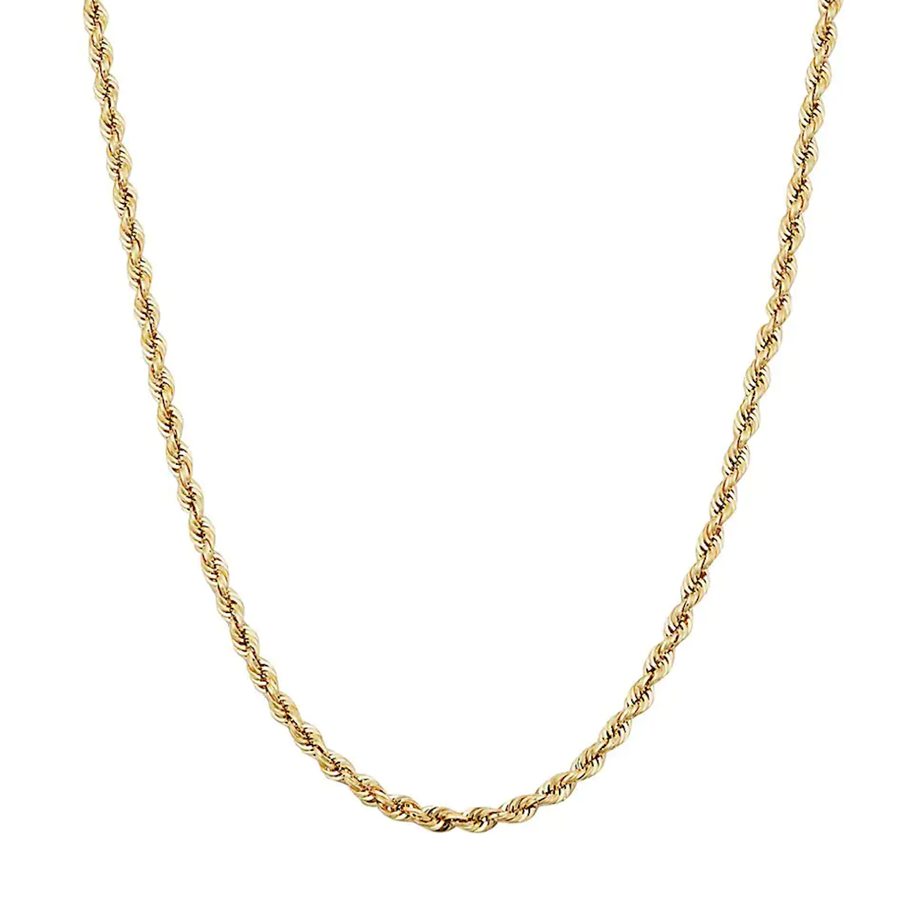 collana maglia fune oro sottile in argento 925