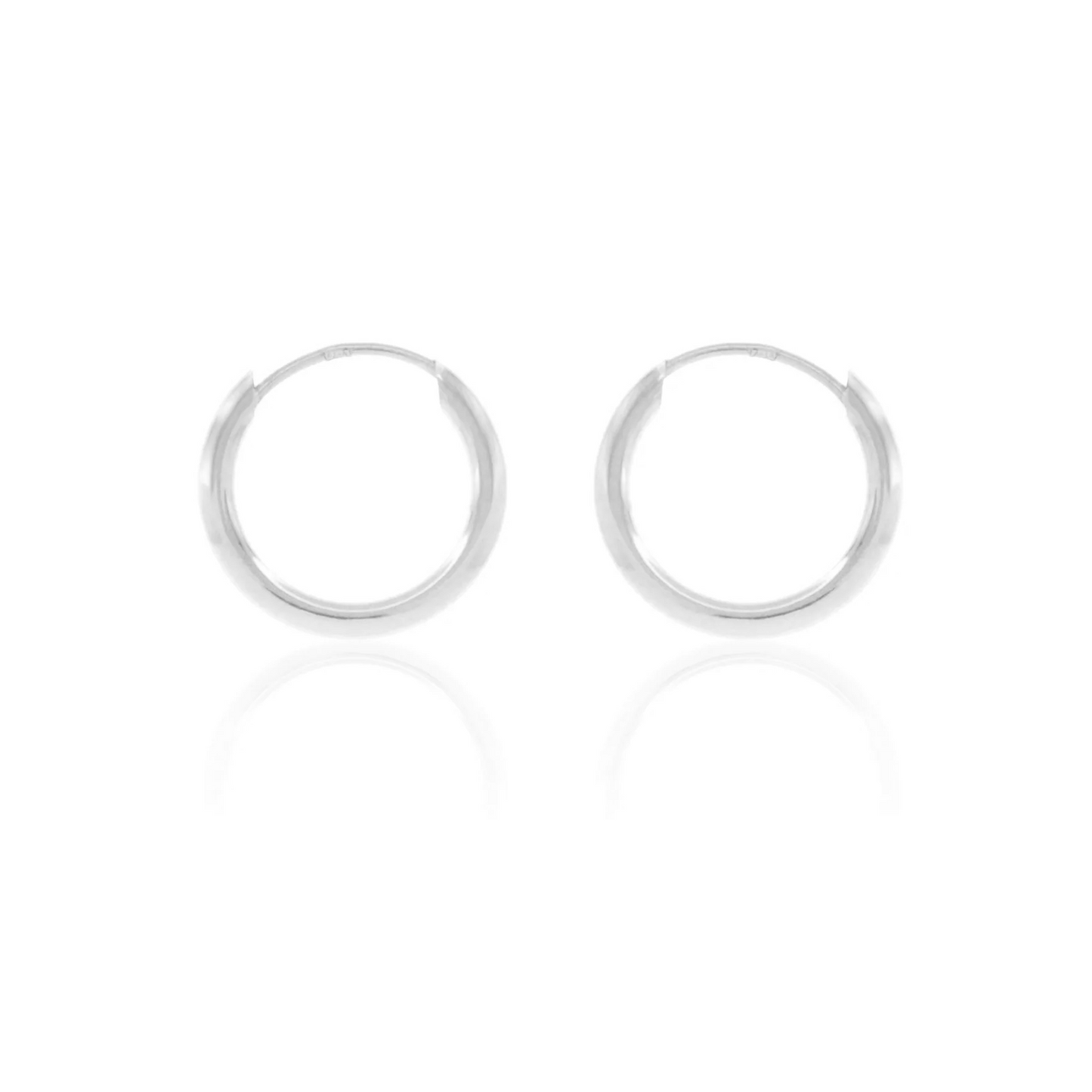 orecchini cerchio sottile minimal in argento 925