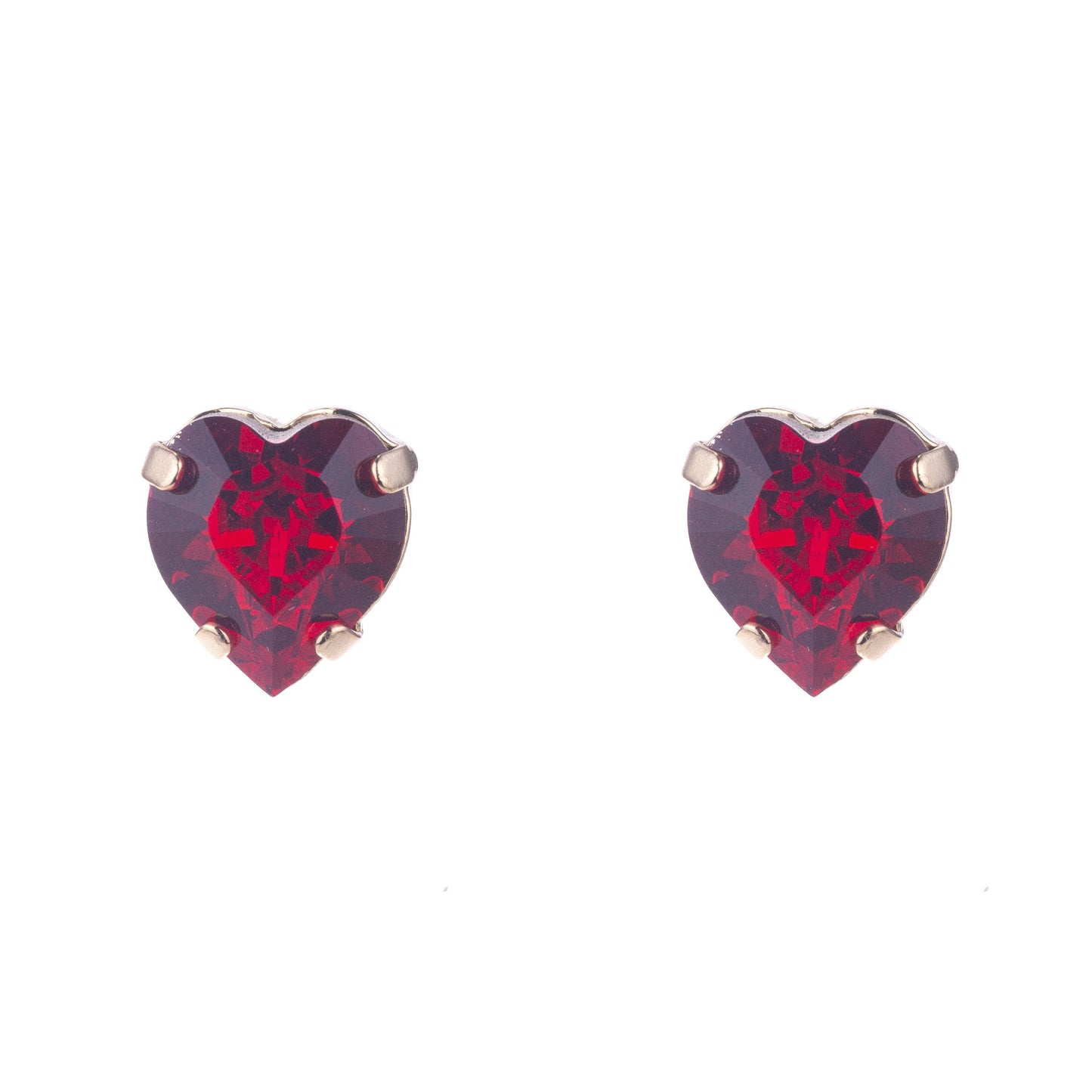 Orecchini a cuore rosso swarovski