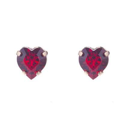 Orecchini a cuore rosso swarovski