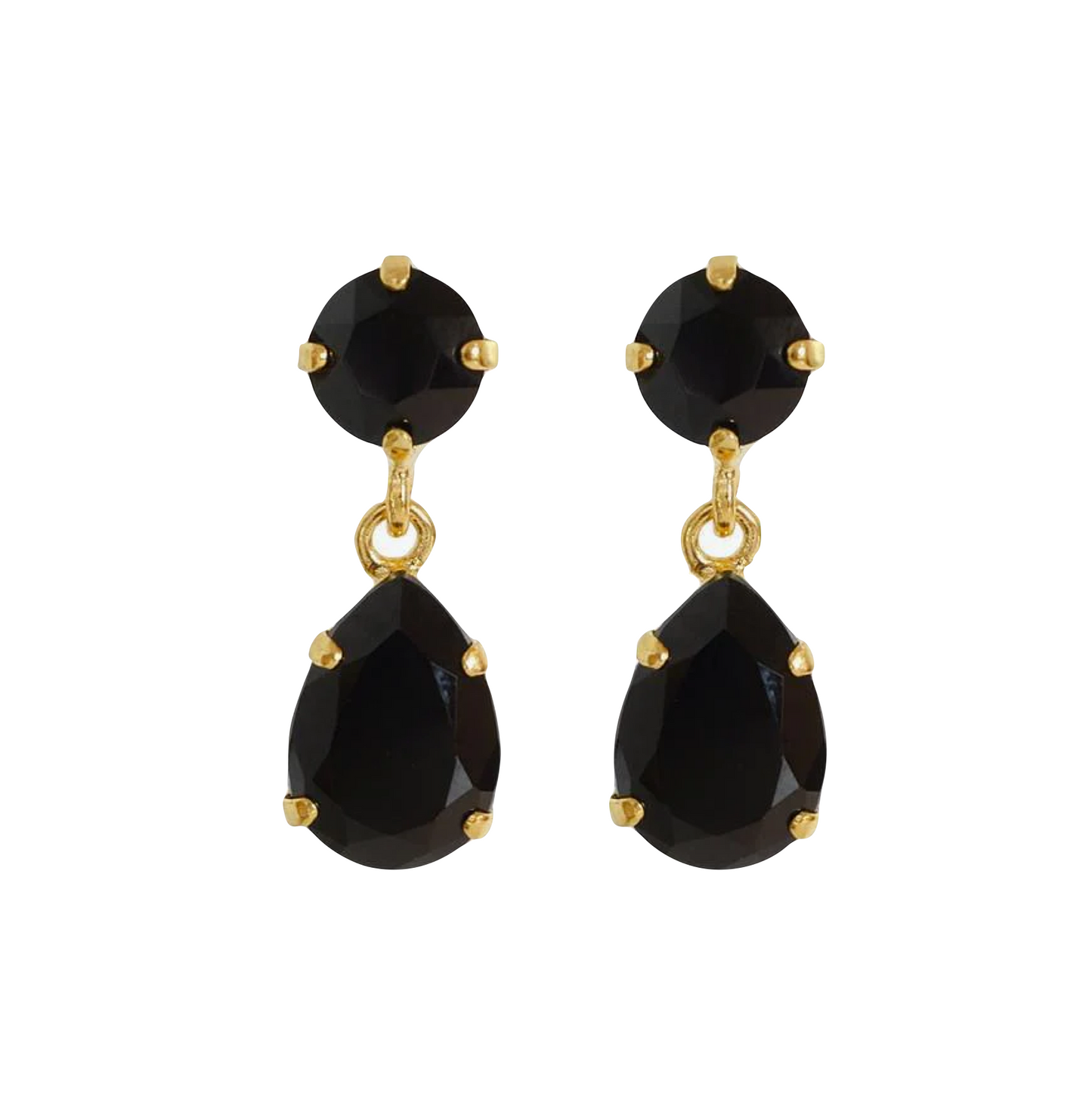 orecchini goccia swarovski nera pendente