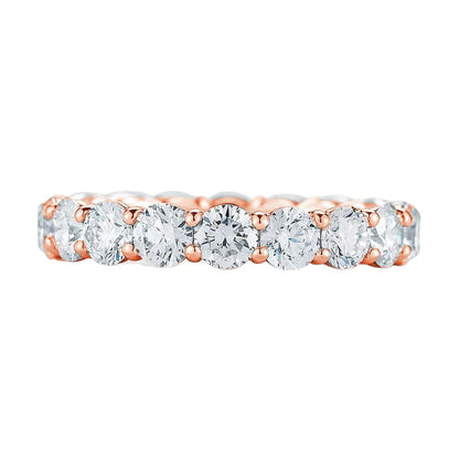 rosegold eternity band in silver 925 e zircons, rosegold plating made in italy