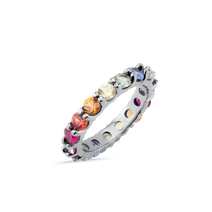 fedina eternelle con zirconi rainbow in argento 925